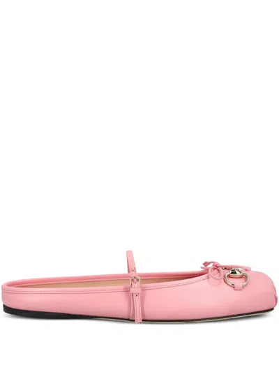 Gucci Horsebit Leather Muler In Pink