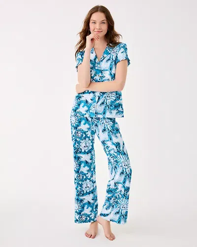 Lilly Pulitzer 30.5" Pajama Knit Pant In Blue