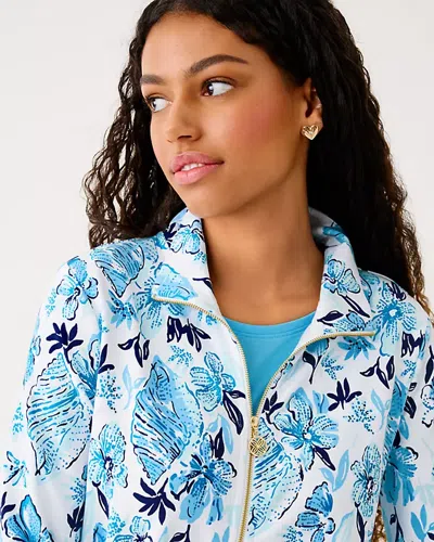 Lilly Pulitzer Upf 50+ Leona Zip-up Jacket In Blue