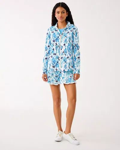 Lilly Pulitzer Upf 50+ Leona Zip-up Jacket In Blue