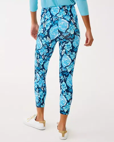 Lilly Pulitzer Upf 50+ Luxletic 24" Weekender High Rise Midi Legging In Blue