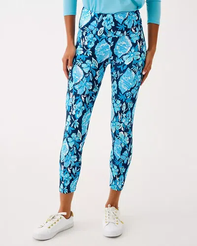Lilly Pulitzer Upf 50+ Luxletic 24" Weekender High Rise Midi Legging In Blue
