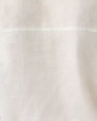 Lilly Pulitzer Sea View Metallic Linen Button Down Shirt In White