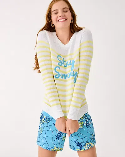 Lilly Pulitzer Kelsa Embroidered Sweater In White