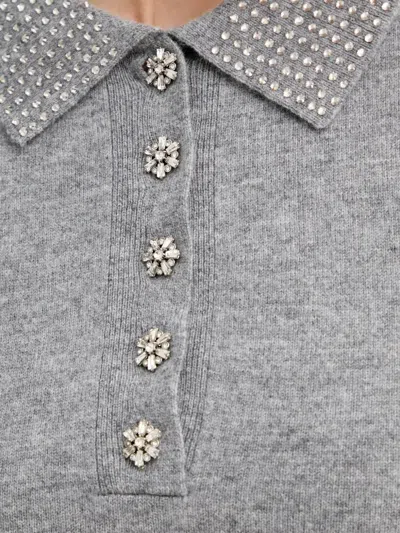 Fracomina Embellished-collar Sweater In Gray