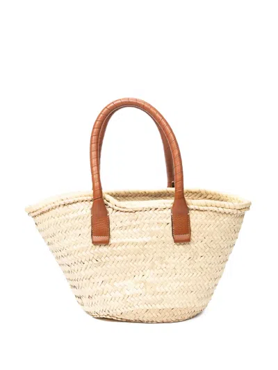 Pre-owned Chloé Large Marcie Basket Tote Bag In Neutral