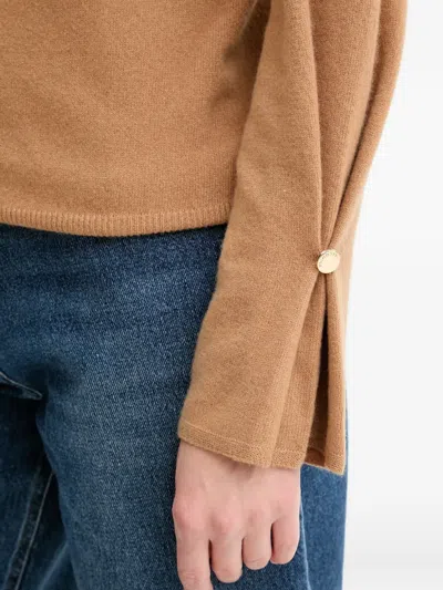 Fracomina Roll-neck Wool Sweater In Neutral