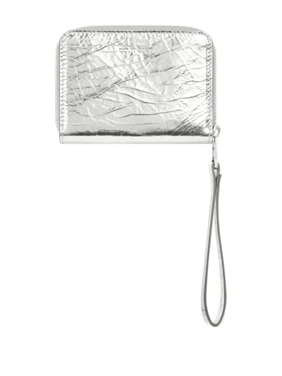 Courrèges Zipped Compact Wallet In Metallic