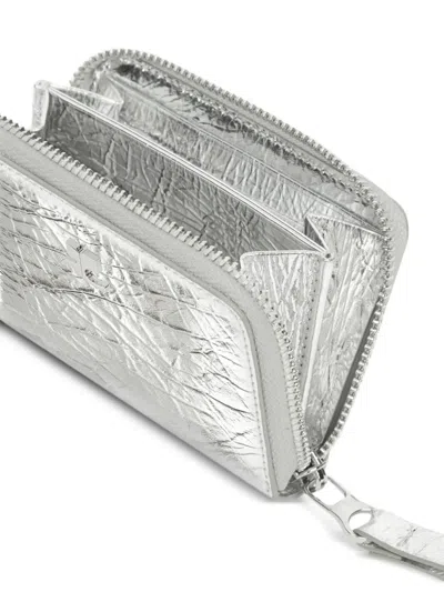 Courrèges Zipped Compact Wallet In Metallic