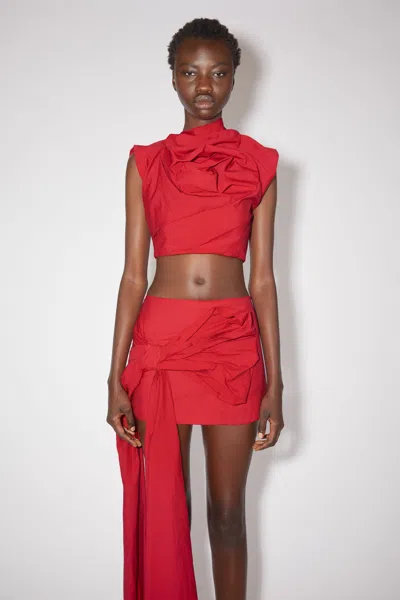 Acne Studios Asymmetrical Vest In Red