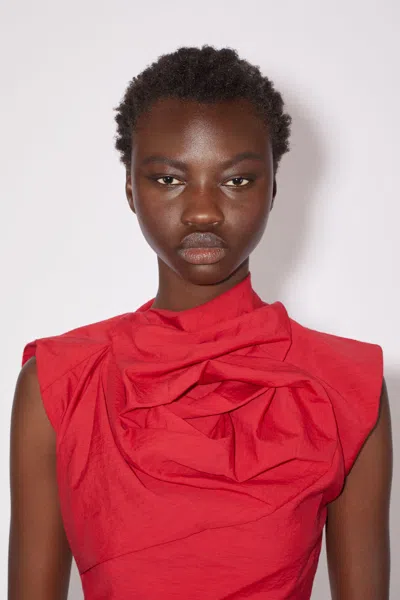 Acne Studios Asymmetrical Vest In Red