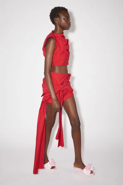 Acne Studios Asymmetrical Vest In Red