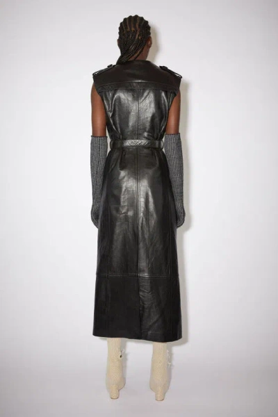 Acne Studios Sleeveless Double-breasted Coat In Blue