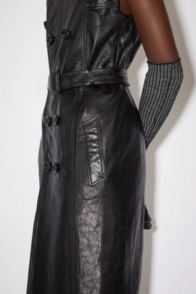 Acne Studios Sleeveless Double-breasted Coat In Blue