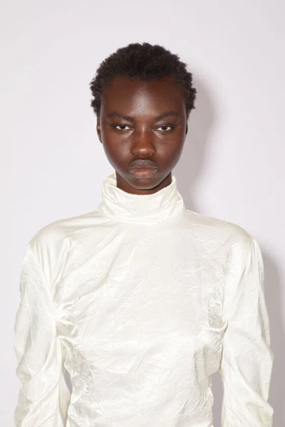 Acne Studios High-neck Long-sleeved Blouse In White