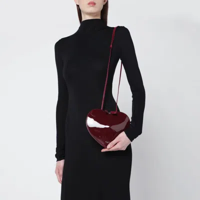 Alaïa Alaia Women Le Coeur Patent Leather Crossbody Bag In Red