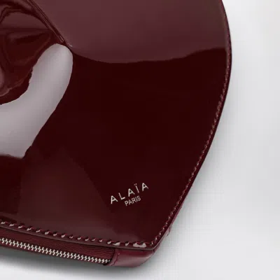 Alaïa Alaia Women Le Coeur Patent Leather Crossbody Bag In Red
