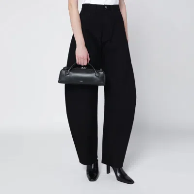 Alaïa Le Teckel Black Leather Clutch In Black