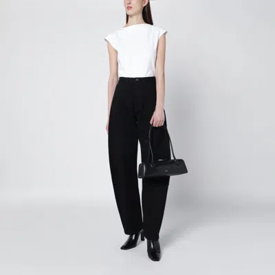 Alaïa Teckel Black Leather Bag In Black