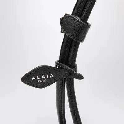 Alaïa Teckel Black Leather Bag In Black