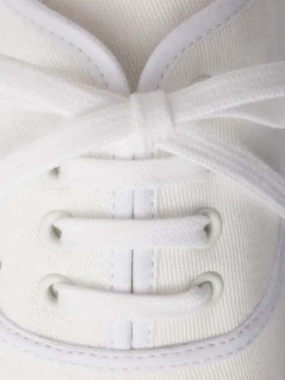 Prada Canvas Low Top Sneaker In White