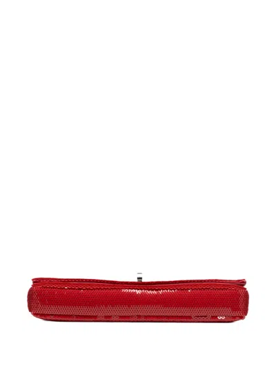 Pre-owned Miu Miu 2010-2025 Sequin Embellished Shoulder Bag In Red