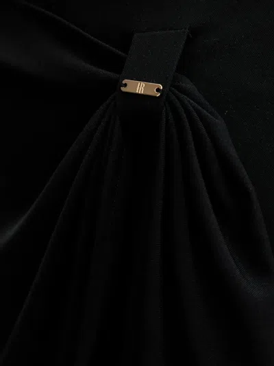 Fracomina Draped Mini Skirt In Black