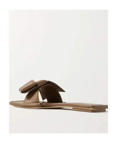 Acne Studios Leather Slides In Brown