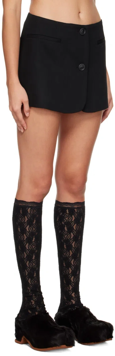 Acne Studios Low-rise Button-up Miniskirt In Black