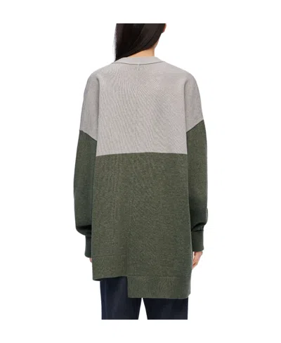 Loewe Asymmetric Cardigan In Wool In Black
