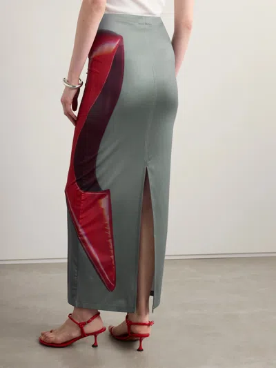 Acne Studios Pattern Skirt In Red