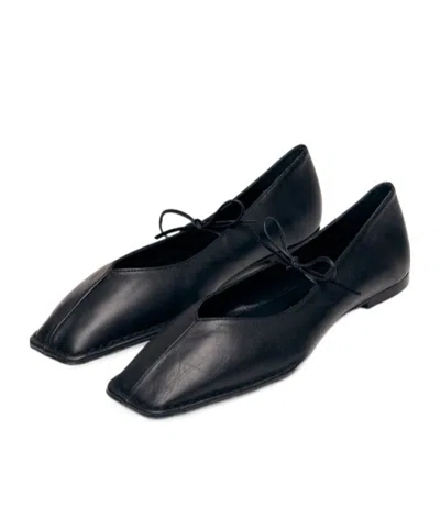 Alohas Ballerine In Pelle Nera Sway In Black