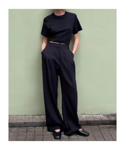 Alohas Ballerine In Pelle Nera Sway In Black