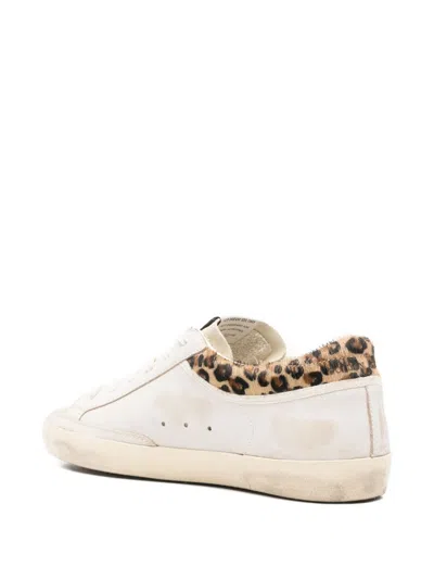 Golden Goose Super Star Calf Hair And Suede-trimmed Distressed Leather Sneakers In Multi