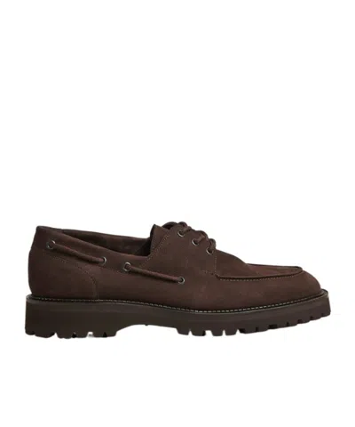 John Lobb Lace-up Boat Shoes In Brown