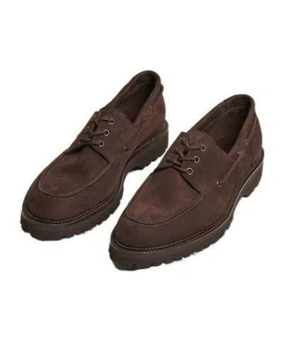 John Lobb Lace-up Boat Shoes In Brown