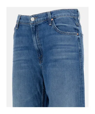 Mother Hustler Roller Skimp Jeans In Caving In In Blue