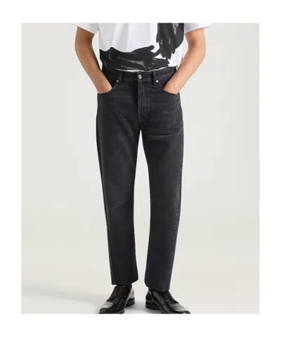 Givenchy Couture Seam Straight Fit Shadow Washed Jeans In Black