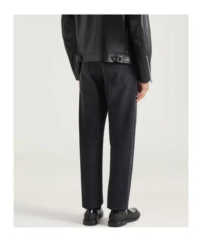 Givenchy Couture Seam Straight Fit Shadow Washed Jeans In Black