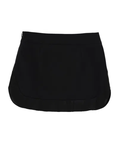 Pucci Sheer Hem Mini Skirt Design In Black