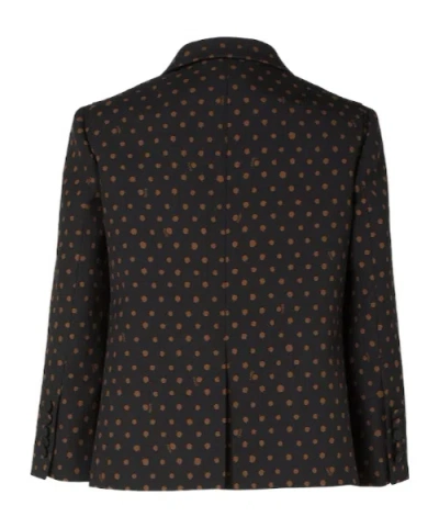 Fendi Black Printed Wool Jacket In Black