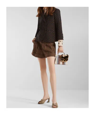 Fendi Black Printed Wool Jacket In Black