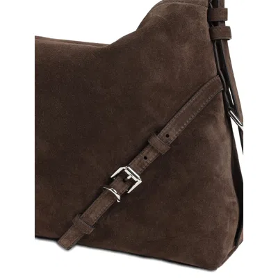 Givenchy Brown Voyou Medium Suede Calf Leather Shoulder Bag In Brown