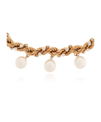 Marni Crystal Choker Necklace In Gold