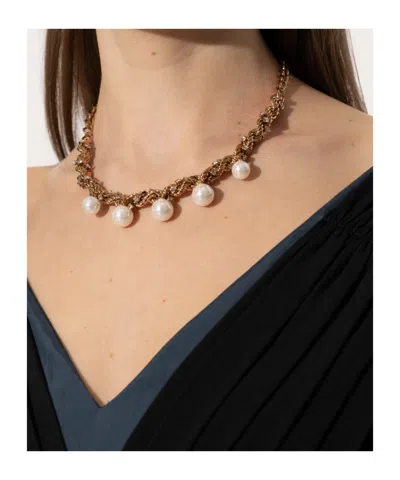 Marni Crystal Choker Necklace In Gold