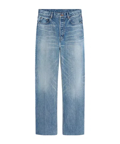 Celine Boyfriend Jeans 001 In Cotton Denim In Blue