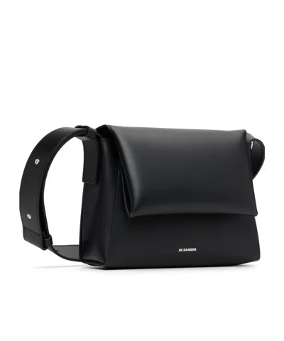 Jil Sander Envelope Messenger Shoulder Bag In Black