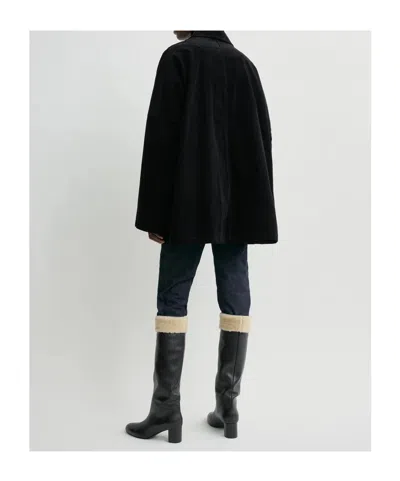 Totême Toteme Organic Cotton Corduroy Overshirt Jacket In Black