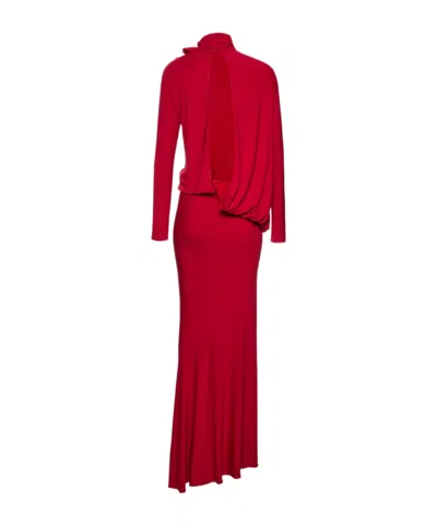 Magda Butrym Long Open-back Dress In Red