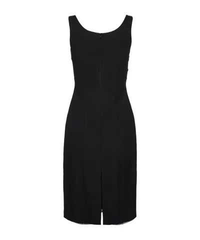 Magda Butrym Sleeveless Dress With Draped Neckline In Black In Black
